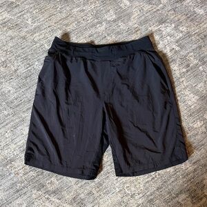Lululemon Black Men's Shorts - athletic - drawstring - medium